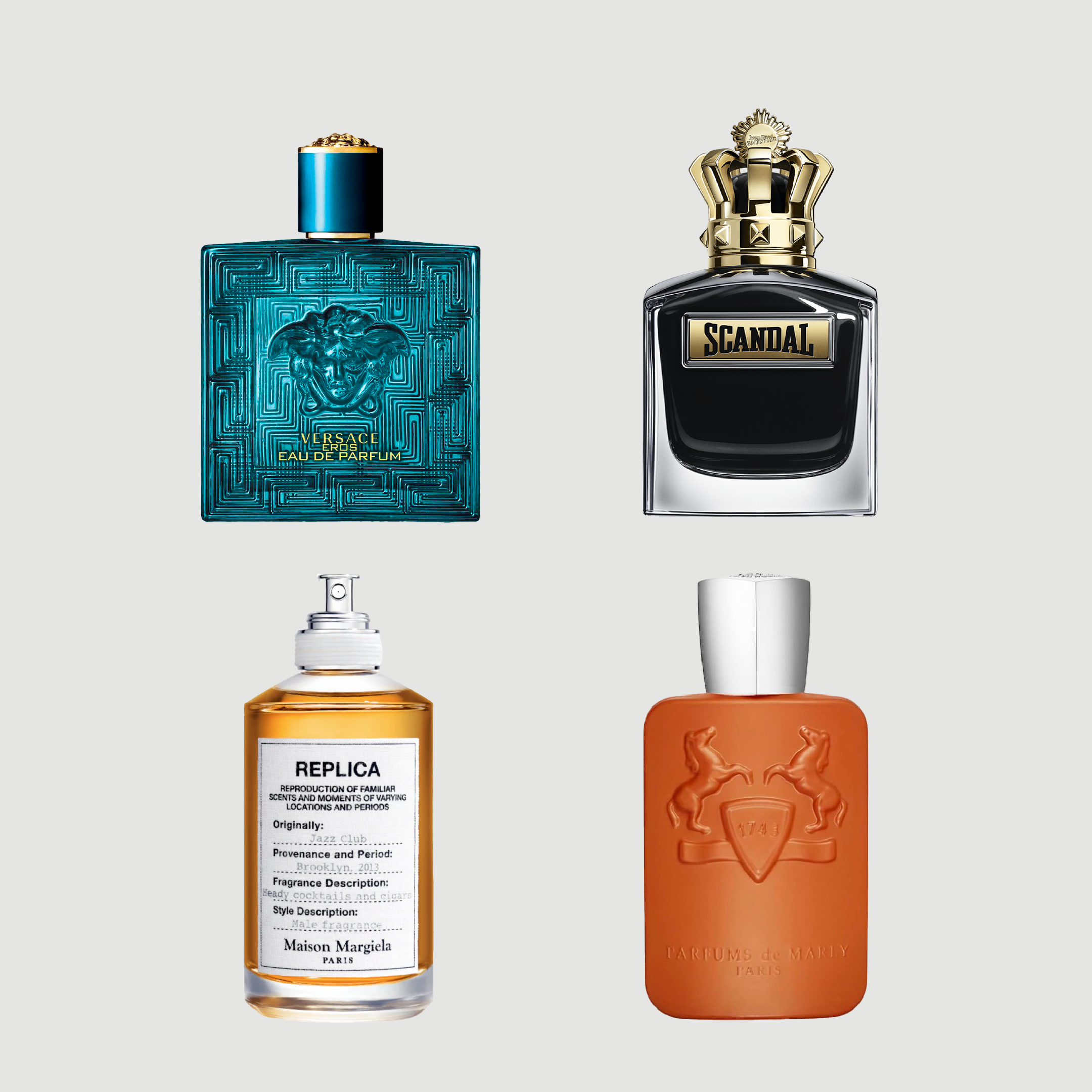 PACK 4 DECANTS 5ML: Eros + Scandal + JAzz + Althair